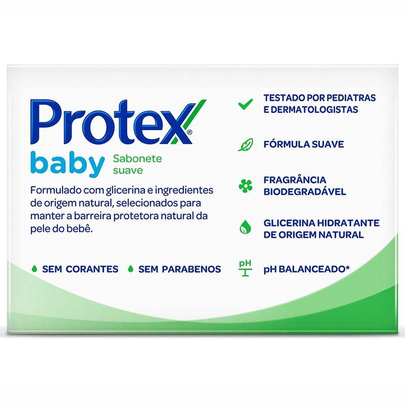 sabonete em barra protex baby glicerina 85g
