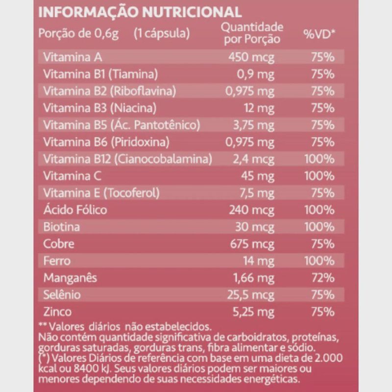 polivitamínico nutricaps mulher maxinutri 60 cápsulas