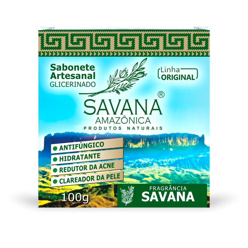 sabonete em barra artesanal glicerinado savana amazônica original 100g