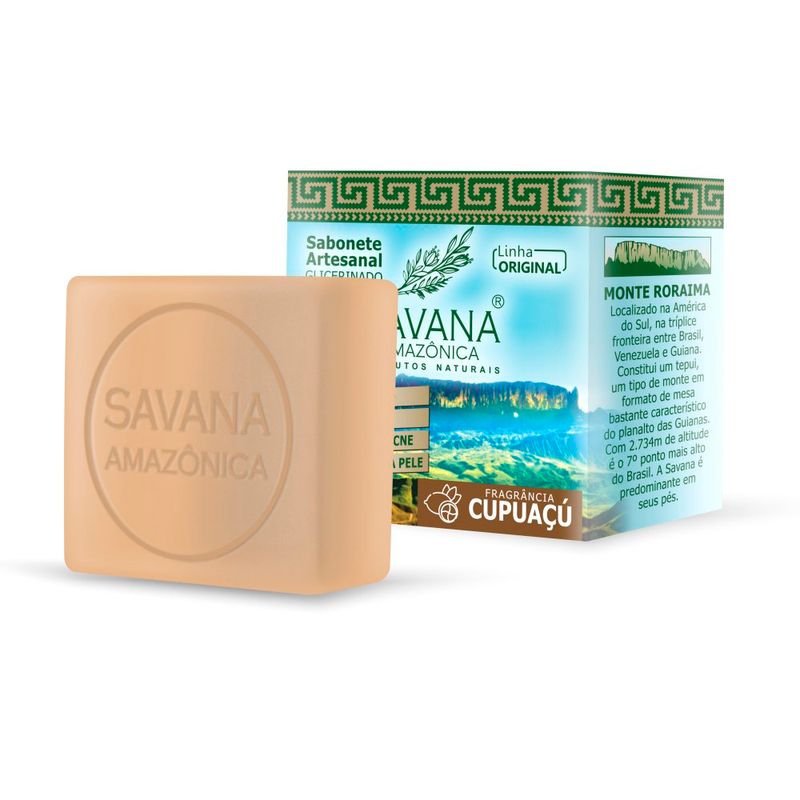 sabonete em barra artesanal glicerinado savana amazônica cupuaçú 100g