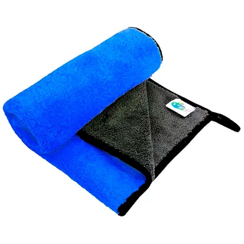 toalha de microfibra automotiva vonixx dupla face 40x40cm 600gsm azul (mp)
