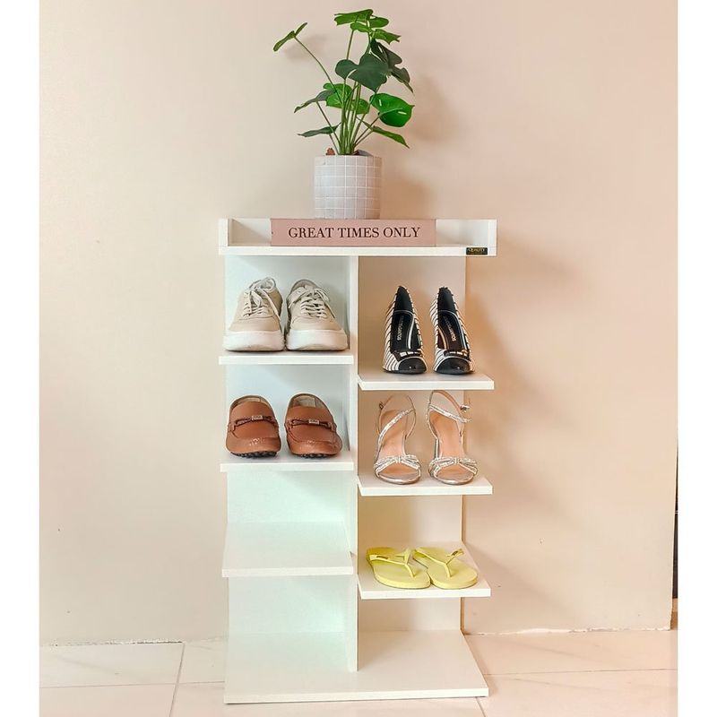 sapateira multiuso decor quality modulados 6 prateleiras branco tx (mp)