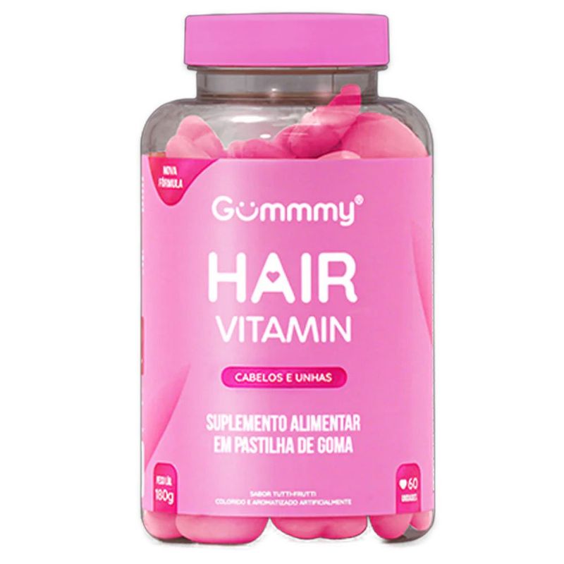suplemento alimentar gummy hair vitamin tutti-frutti 60 gomas 180g