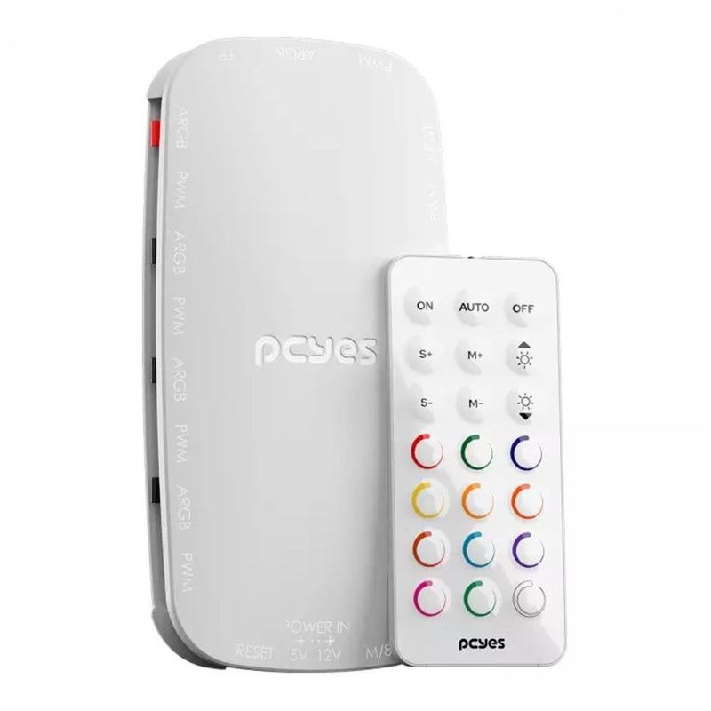 controlador de fan pcyes 9 portas pwm argb light core white (mp)