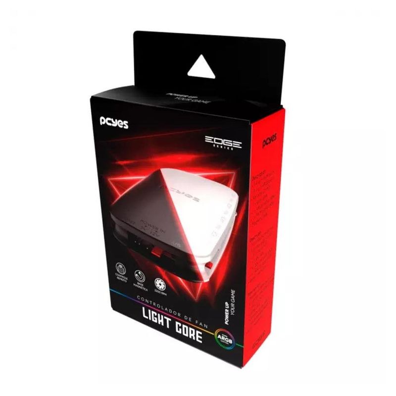 controlador de fan pcyes 9 portas pwm argb light core white (mp)