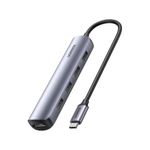 adaptador udb-c para hdmi ugreen 3.0 + 4 usb cm417 cinza (mp)