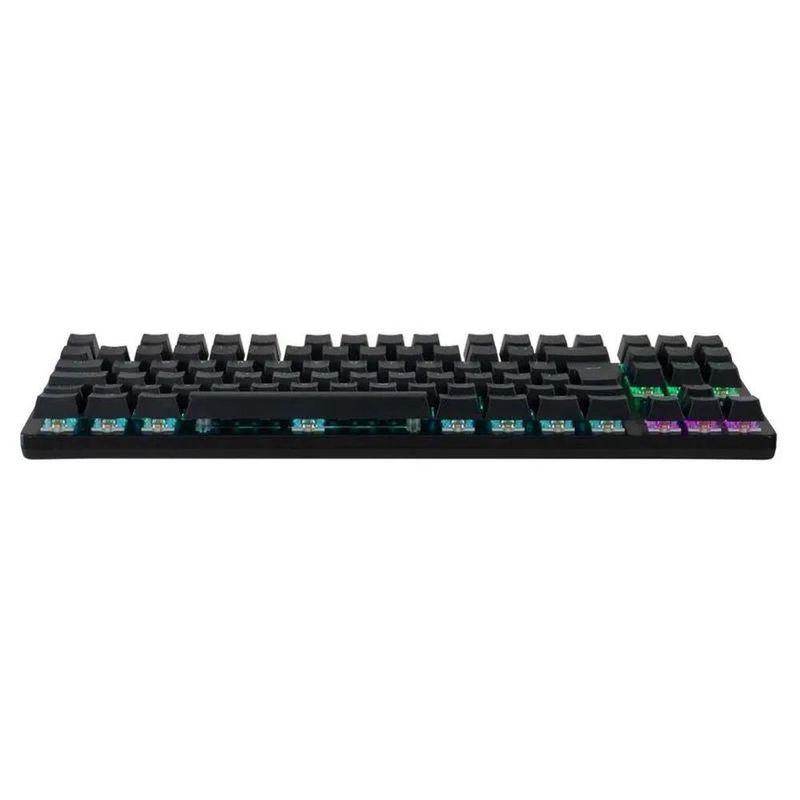 teclado gamer mecânico usb fortrek hawk compacto rgb black (mp)