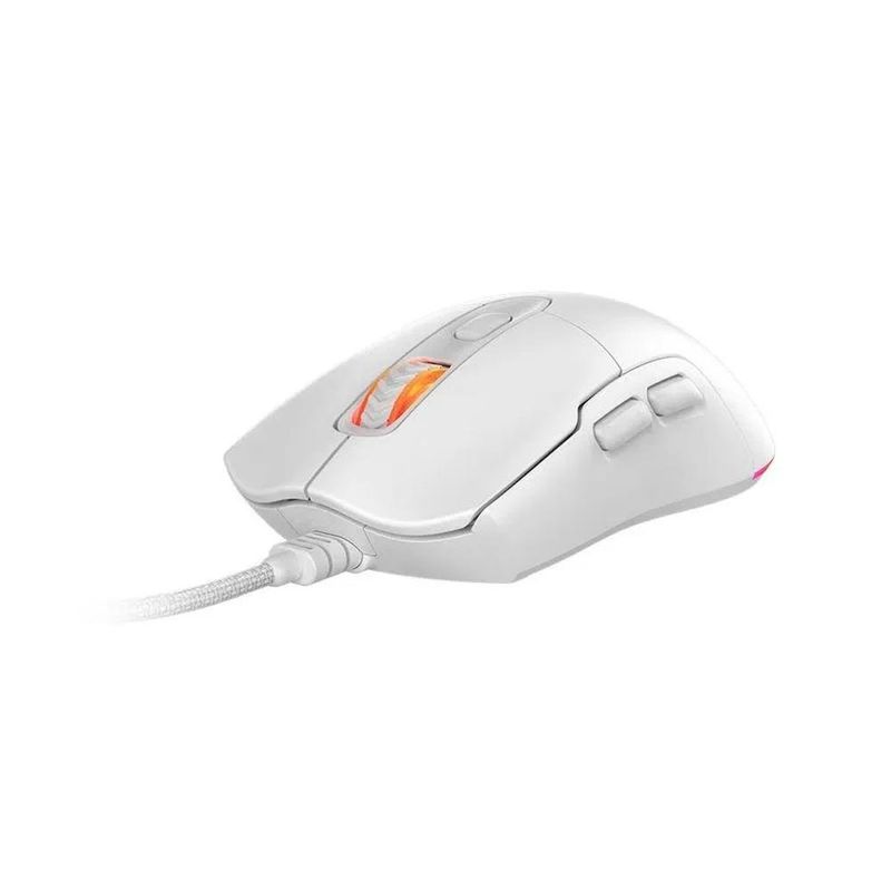 mouse gamer udb pcyes 12.400dpi 6 botões malus rgb branco (mp)