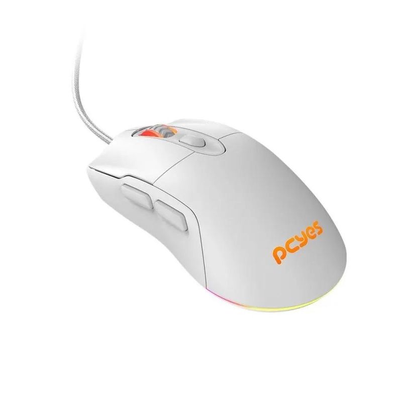 mouse gamer udb pcyes 12.400dpi 6 botões malus rgb branco (mp)