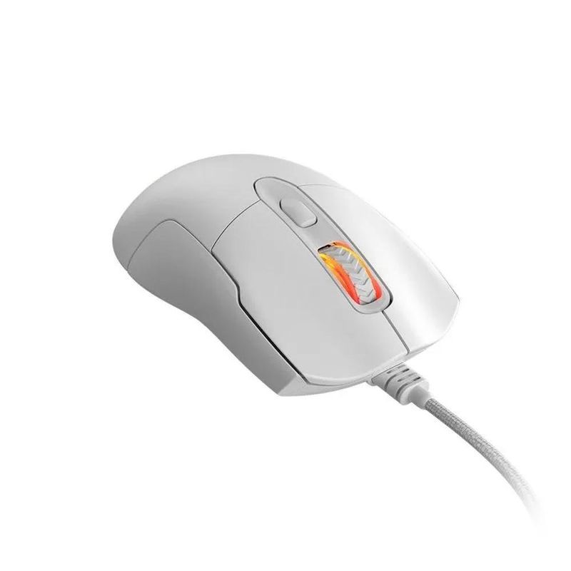 mouse gamer udb pcyes 12.400dpi 6 botões malus rgb branco (mp)