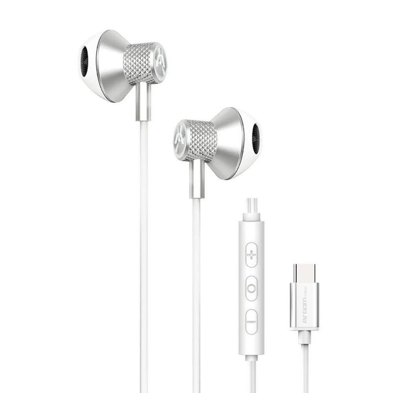 fone de ouvido intra auricular argom arghs2032wt tipo-c branco (mp)