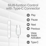 fone de ouvido intra auricular argom arghs2032wt tipo-c branco (mp)