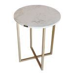 mesa de canto decor quality modulados branco marmorizado base metalom ouro (mp)