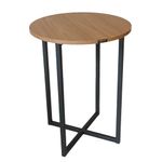 mesa de canto decor quality modulados freijó base metalom preto (mp)