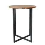 mesa de canto decor quality modulados freijó base metalom preto (mp)