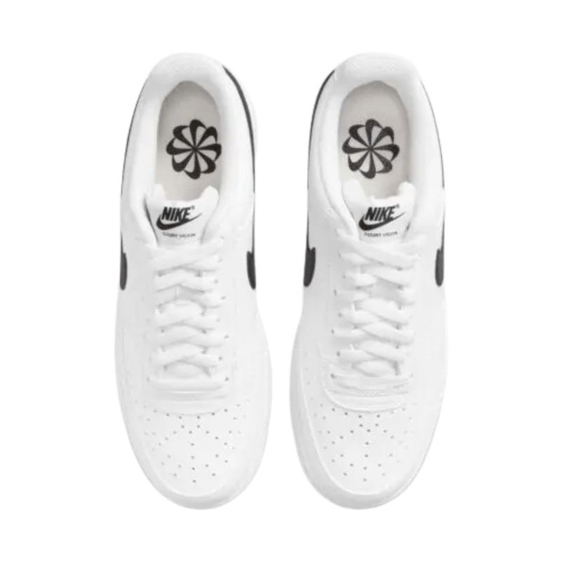 tênis masculino n°42 nike court vision low next nature branco e preto (mp)