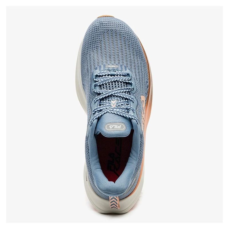 tênis feminino n°35 fila racer speedzone azul coral e cobre (mp)