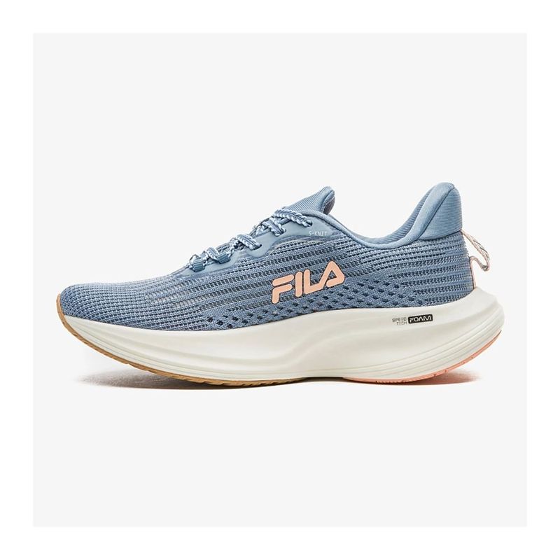 tênis feminino n°35 fila racer speedzone azul coral e cobre (mp)
