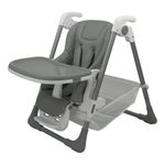 cadeira de alimentação premium baby belle até 18kg cinza ppb9crf009(mp)