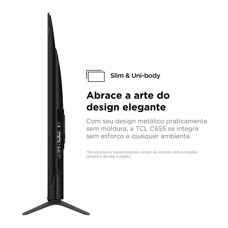 smart tv 4k 55" tcl uhd dolby vision atmos 55c655