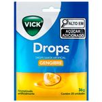 pastilha vick drops gengibre 20 unidades