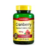 cranberry com vitamina c, selênio e zinco 400mg 60 cápsulas