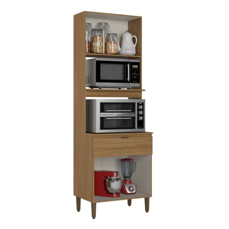 kit forno 3 portas e 1 gaveta thb magnólia naturale
