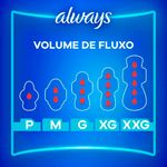 absorvente always noturno seca g com abas 48 unidades