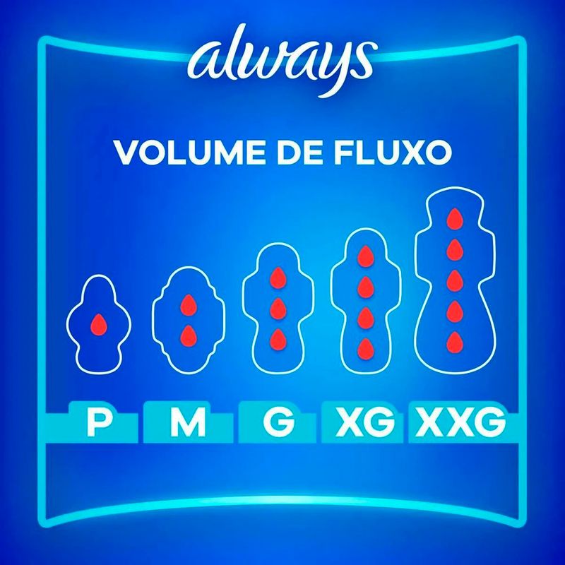 absorvente always noturno seca g com abas 48 unidades