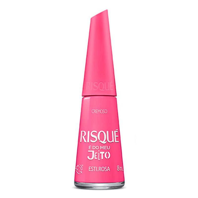 esmalte risqué é do meu jeito esti. rosa 8ml