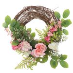 guirlanda com flores cromus marrom e verde 5846 (mp)