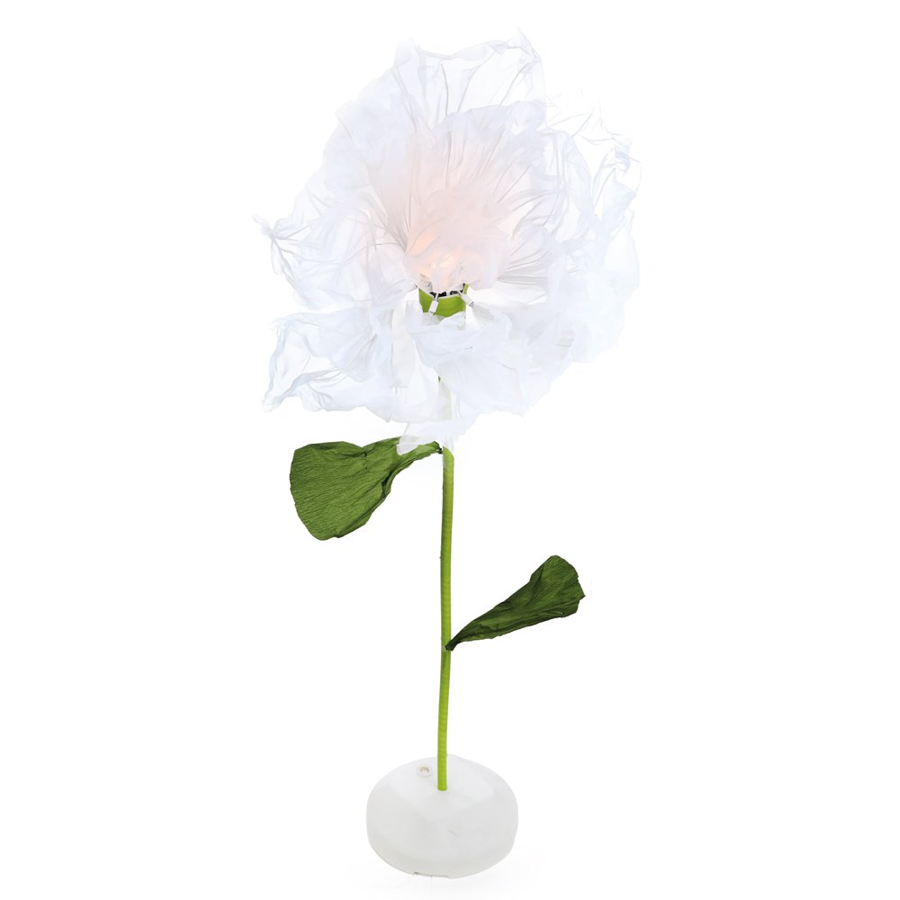 Flor Decorativa Cromus Com Movimento Branco 90cm 6633 (MP)