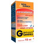 paracetamol 200mg/ml 15ml solução oral gotas nova química