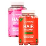 kit suplemento alimentar gummy hair cabelos e unhas tutti frutti + melancia 60 gomas 180g