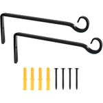 suporte de parede para vaso suspenso uibkor 25,4 cm 2 peças preto a-bi