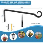 suporte de parede para vaso suspenso uibkor 25,4 cm 2 peças preto a-bi