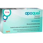 apoquel zoetis anticoceira para cães 2 cartelas com 10 comprimidos de 5,4mg (mp)