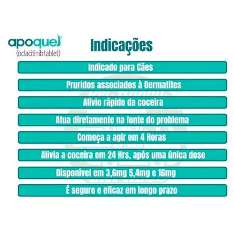 apoquel zoetis anticoceira para cães 2 cartelas com 10 comprimidos de 16mg (mp)