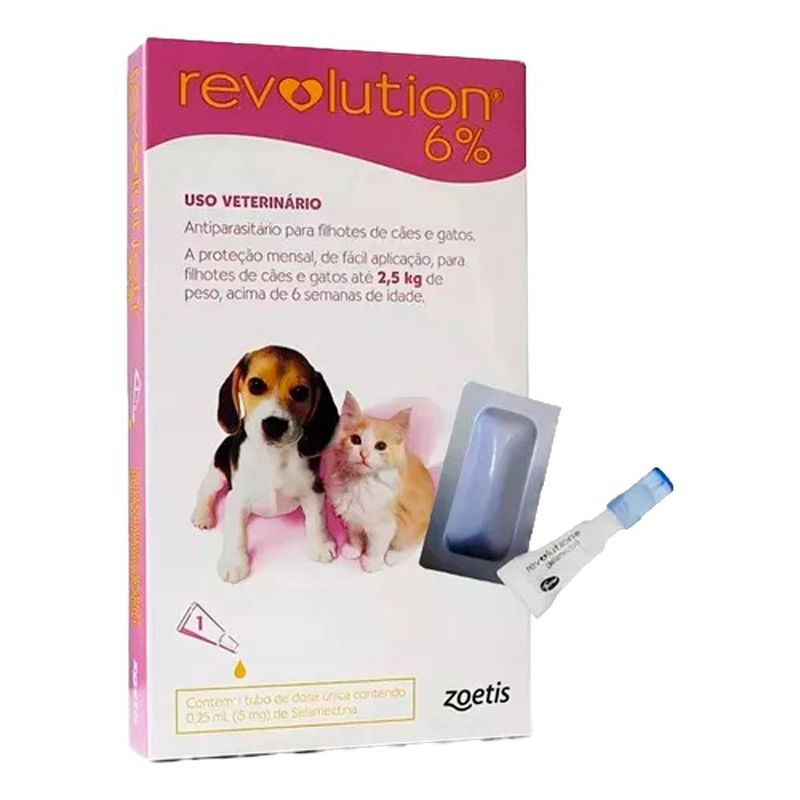 antipulgas e carrapatos para cães e gatos zoetis até 2,5kg dose única (mp)