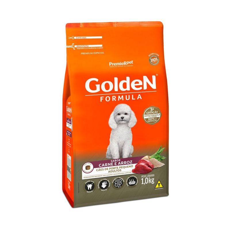 ração para cães adulto golden fórmula carne mini bits 1kg (mp)