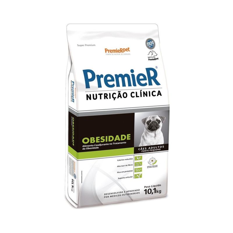 ração para cães premier nutrição clínica obesidade raças pequenas 10,1kg (mp)