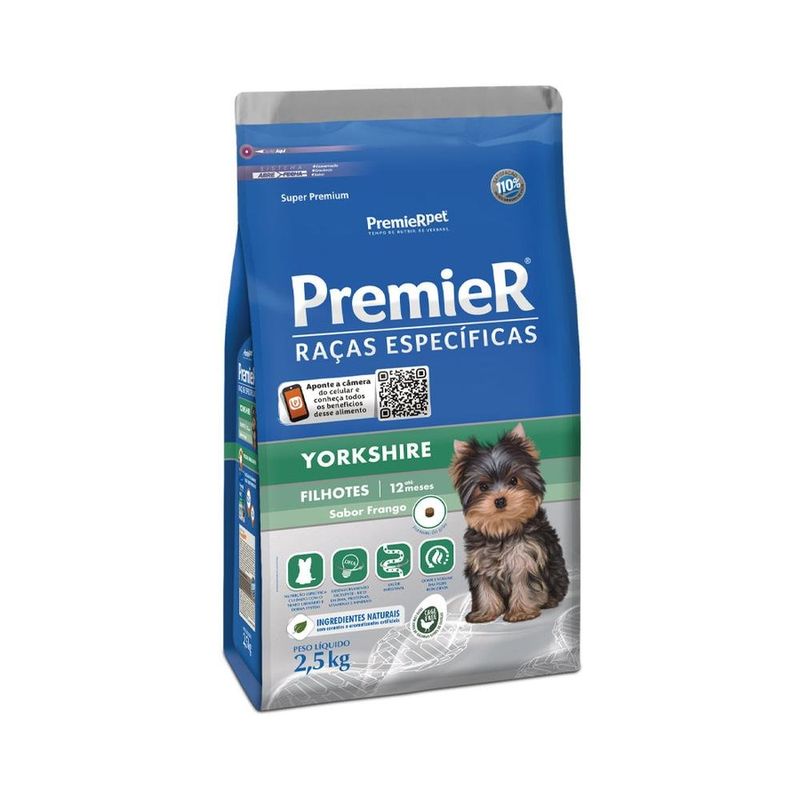 ração para cães filhote premier raças específicas yorkshire 2,5kg (mp)