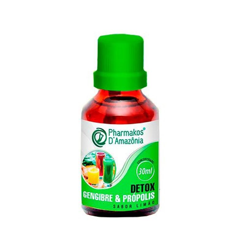 detox pharmakos gengibre e própolis sabor limão 30ml