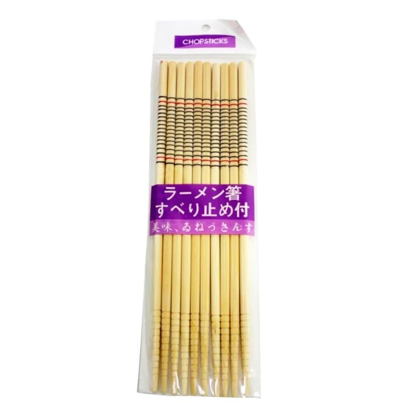hashi japones watts de bambu 5 pares 22,5cm colorido (mp)