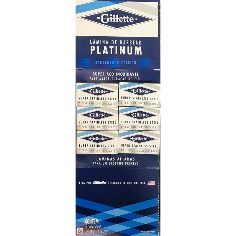 lâmina de barbear gillette platinum