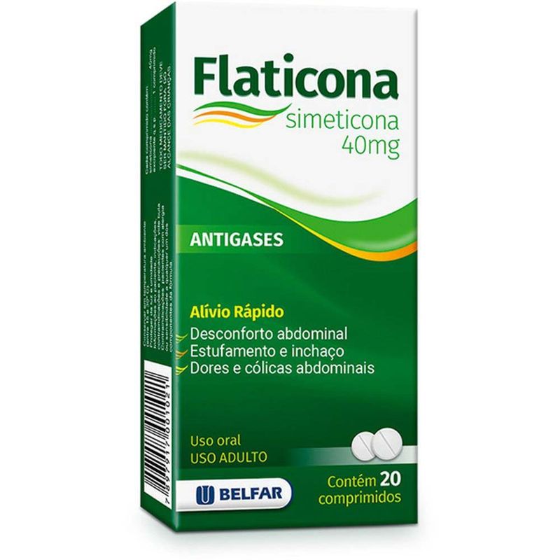 flaticona 40mg 20 comprimidos simeticona belfar