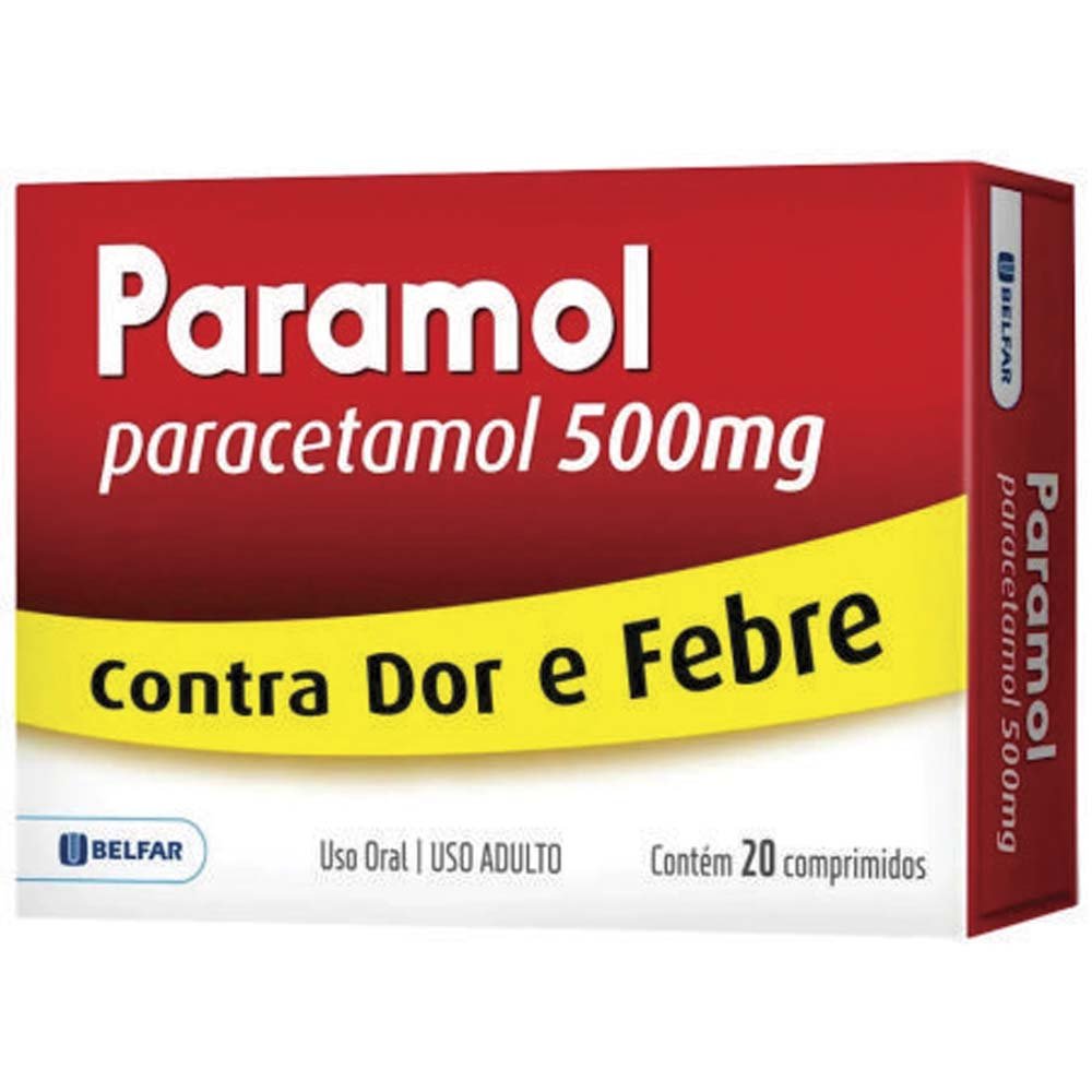 Paramol Paracetamol 500mg 20 Comprimidos Belfar