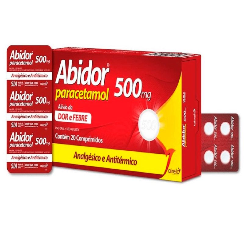 abidor 500mg 20 comprimidos paracetamol airela