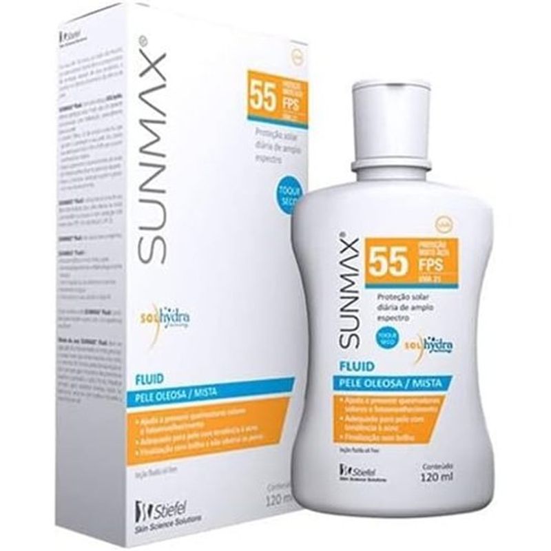 protetor solar sunmax loção fluida fps 55 120ml