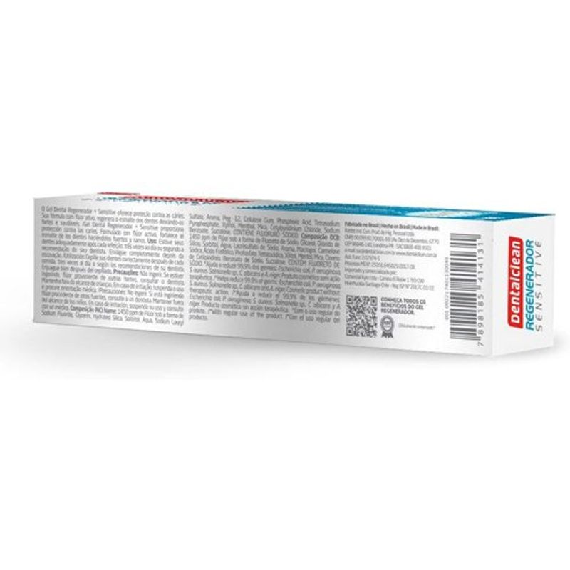 gel dental dentalclean regenerador + sensibilidade 50g